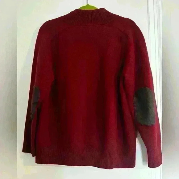 VTG LLBean Signature 100% Merino Wool 1/4 Zip Pullover. Size XXL. Maroon. - Picture 9 of 11